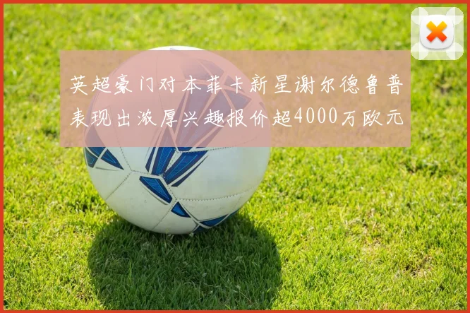 英超豪门对本菲卡新星谢尔德鲁普表现出浓厚兴趣报价超4000万欧元可行